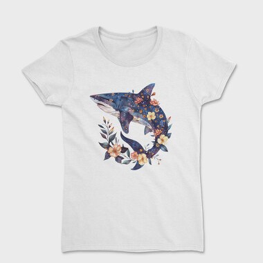 Shark Floral Night, Tricou Femei