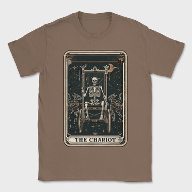Skeleton Chariot Card, Tricou Barbati (Unisex)