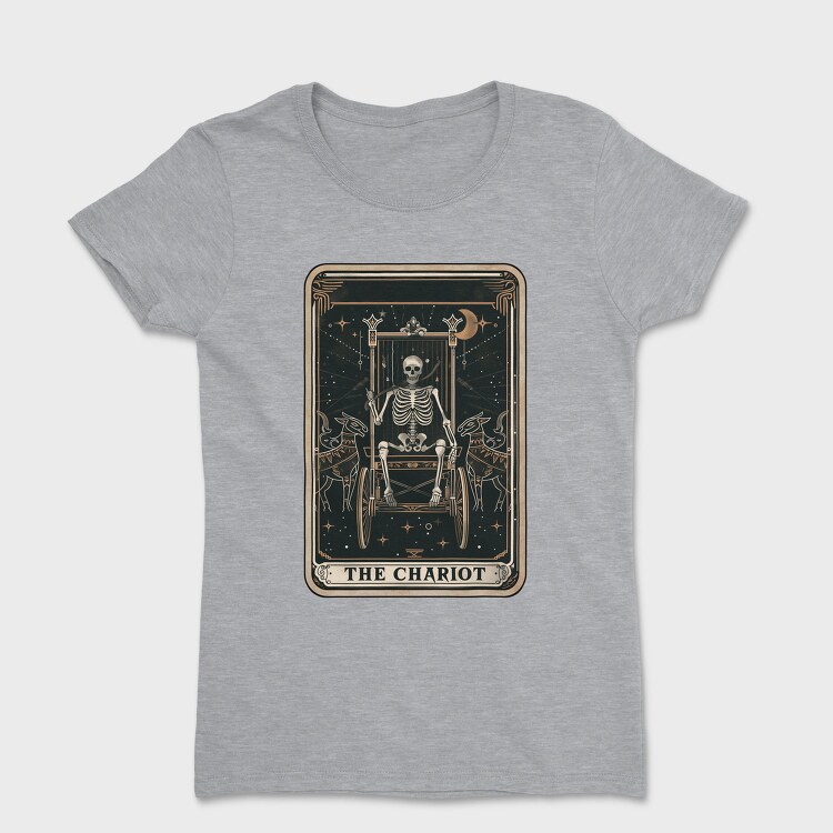 Skeleton Chariot Card, Tricou Femei