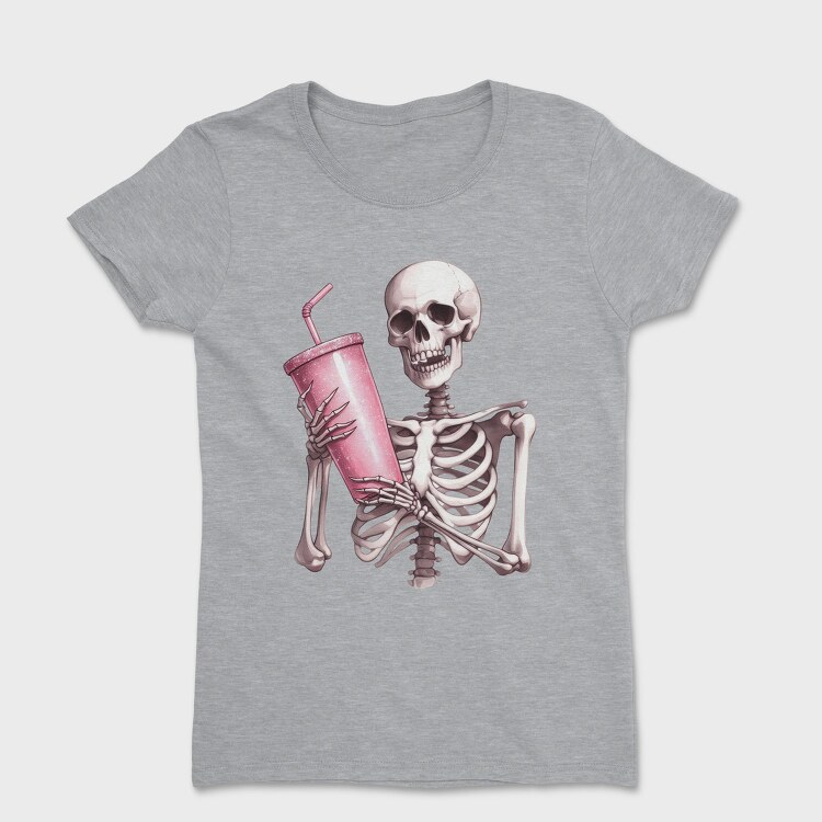 Skeleton Drink Sip, Tricou Femei