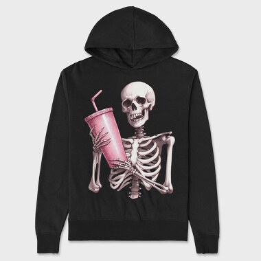 Skeleton Drink Sip, Hanorac Oversize Barbati (Unisex)