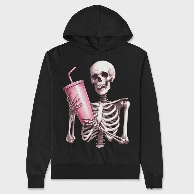 Skeleton Drink Sip, Hanorac Oversize Barbati (Unisex)