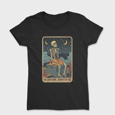 Skeleton Dumpster Fire, Tricou Femei