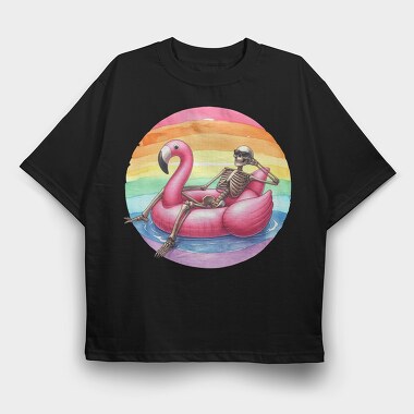 Skeleton Floaty Sunglasses, Tricou Oversize Barbati (Unisex)