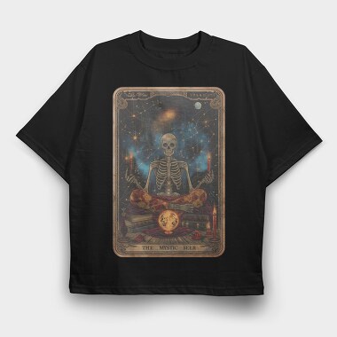 Skeleton Mystic Seer, Tricou Oversize Barbati (Unisex)