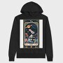 Skeleton Rabbit Flower, Hanorac Oversize Barbati (Unisex)