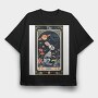 Skeleton Rabbit Flower, Tricou Oversize Barbati (Unisex)