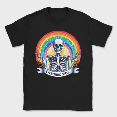 Skeleton Rainbow Sucks, Tricou Barbati (Unisex)