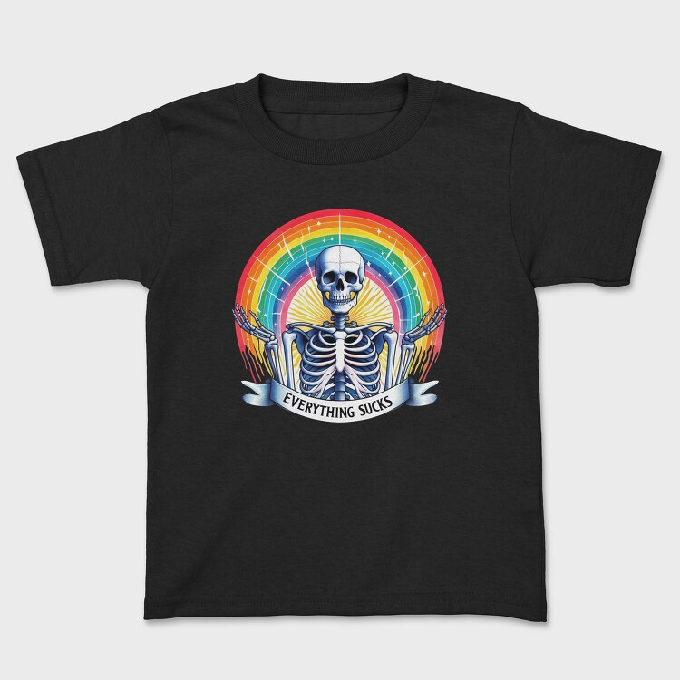 Skeleton Rainbow Sucks, Tricou Copii