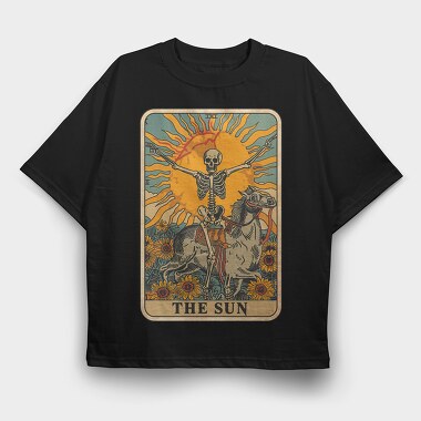 Skeleton Sun Horse, Tricou Oversize Barbati (Unisex)
