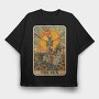 Skeleton Sun Horse, Tricou Oversize Barbati (Unisex)