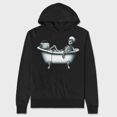 Skeleton Toast Bath, Hanorac Oversize Barbati (Unisex)