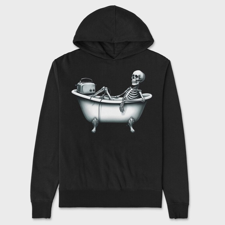 Skeleton Toast Bath, Hanorac Oversize Barbati (Unisex)
