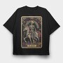 Skeleton Unicorn Rainbow, Tricou Oversize Barbati (Unisex)