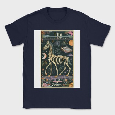 Skeleton Zebra Space, Tricou Barbati (Unisex)