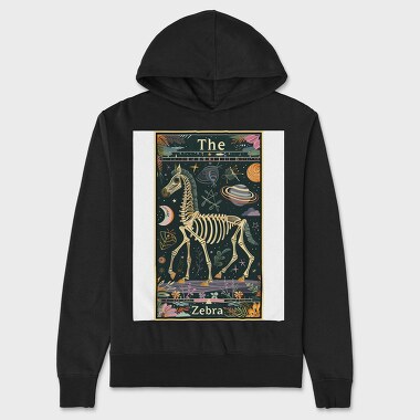 Skeleton Zebra Space, Hanorac Oversize Barbati (Unisex)