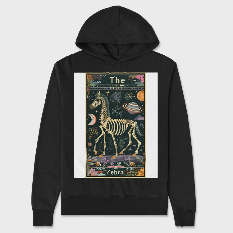 Skeleton Zebra Space, Hanorac Oversize Barbati (Unisex)