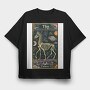 Skeleton Zebra Space, Tricou Oversize Barbati (Unisex)