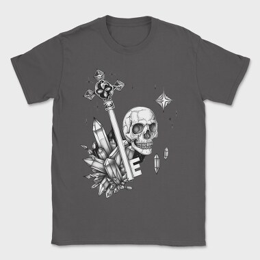 Skull Crystals Cross, Tricou Barbati (Unisex)