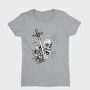 Skull Crystals Cross, Tricou Femei
