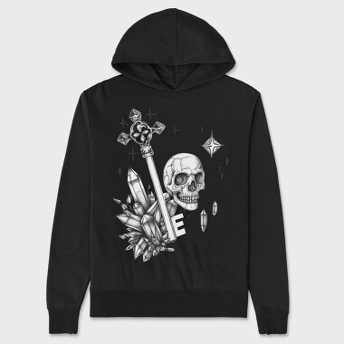 Skull Crystals Cross, Hanorac Oversize Barbati (Unisex)