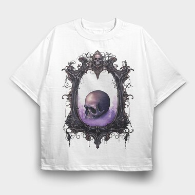 Skull Frame Gothic, Tricou Oversize Barbati (Unisex)