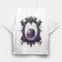 Skull Frame Gothic, Tricou Oversize Barbati (Unisex)