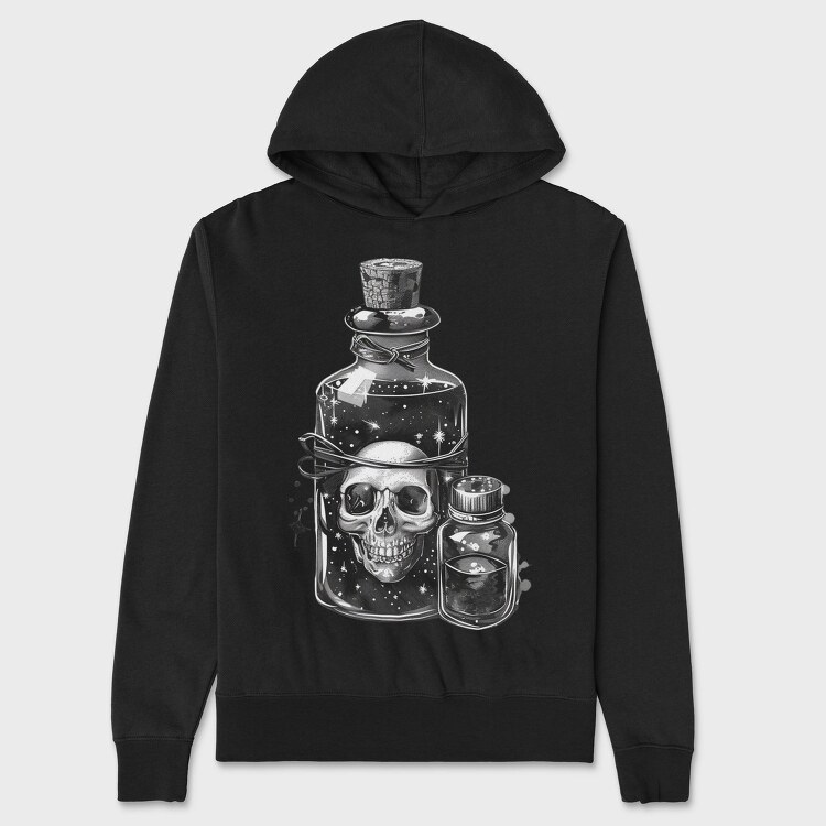 Skull In Bottle, Hanorac Oversize Barbati (Unisex)