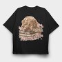 Sleeping Dog Books Flowers, Tricou Oversize Barbati (Unisex)