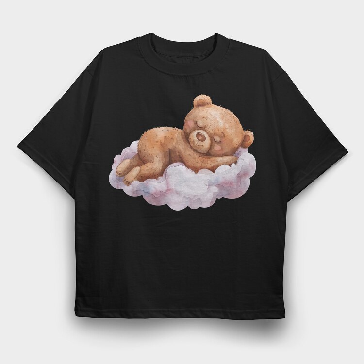 Sleepy Bear Cloud, Tricou Oversize Barbati (Unisex)