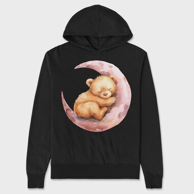Sleepy Bear Moon, Hanorac Oversize Barbati (Unisex)