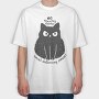 No Touchy Touchy Cat, Tricou Oversize Barbati (Unisex)