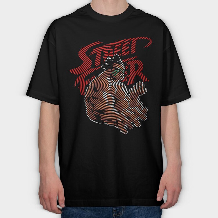 Street Stripes, Tricou Oversize Barbati (Unisex)
