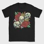 Cool Skulls And Roses, Tricou Barbati (Unisex)