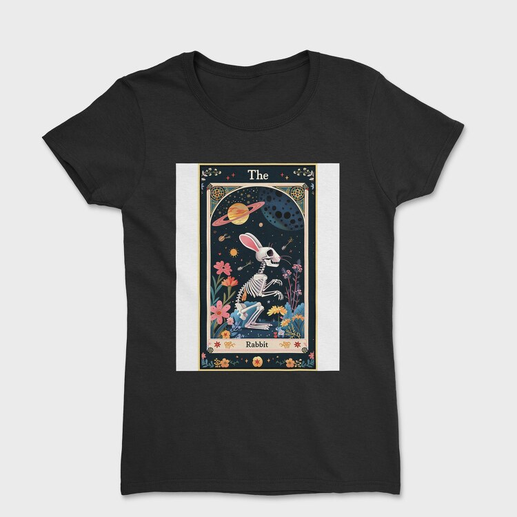 Skeleton Rabbit Flower, Tricou Femei