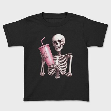 Skeleton Drink Sip, Tricou Copii