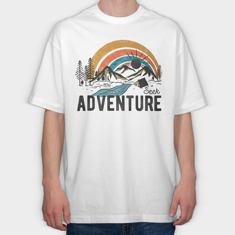 Seek Adventure, Tricou Oversize Barbati (Unisex)