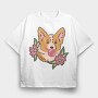 Corgi Bubblegum, Tricou Oversize Barbati (Unisex)