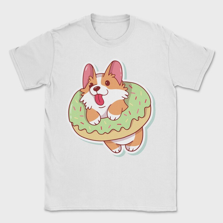 Corgi Donut Joy, Tricou Barbati (Unisex)