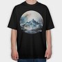 Serenity Mountain Circle, Tricou Oversize Barbati (Unisex)