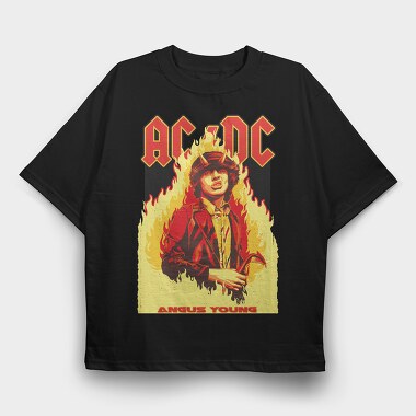 ANGUS YOUNG Art1, Tricou Oversize Barbati (Unisex)