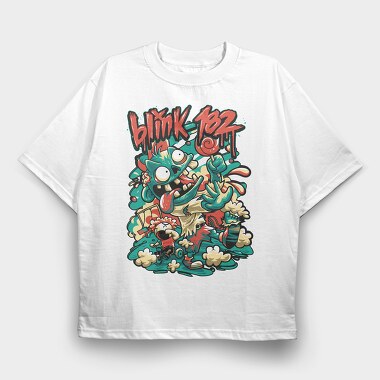 BLINK 182 Art2, Tricou Oversize Barbati (Unisex)