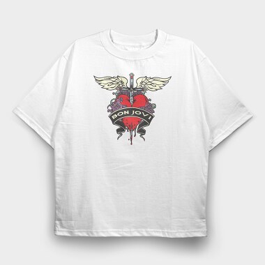 BON JOVI Art1, Tricou Oversize Barbati (Unisex)