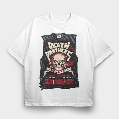 DEATH PANTHERS, Tricou Oversize Barbati (Unisex)