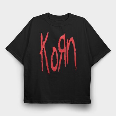 KORN Band Logo, Tricou Oversize Barbati (Unisex)