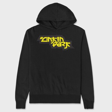 LINKIN PARK Logo Name Art, Hanorac Oversize Barbati (Unisex)