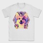 Corgi Psychedelic Collage, Tricou Barbati (Unisex)