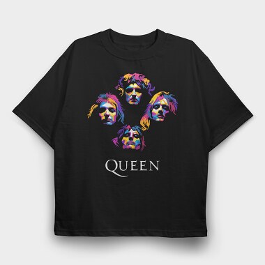 QUEEN Art3, Tricou Oversize Barbati (Unisex)