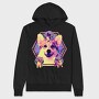 Corgi Psychedelic Collage, Hanorac Oversize Barbati (Unisex)