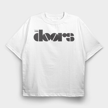 THE DOORS Band logo name, Tricou Oversize Barbati (Unisex)